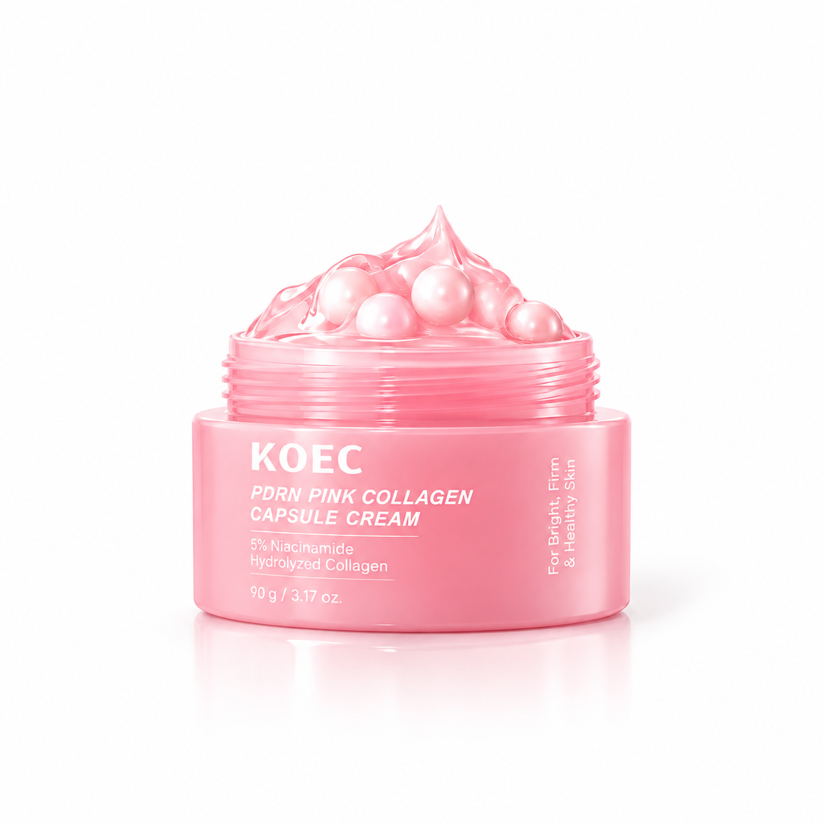 KOEC PDRN Pink Collagen Capsule Cream – PDRN, 5% Niacinamide, Hydrolyzed Collagen, Verbeteren huidstructuur , Anti rimpel Pink Parel (50g)