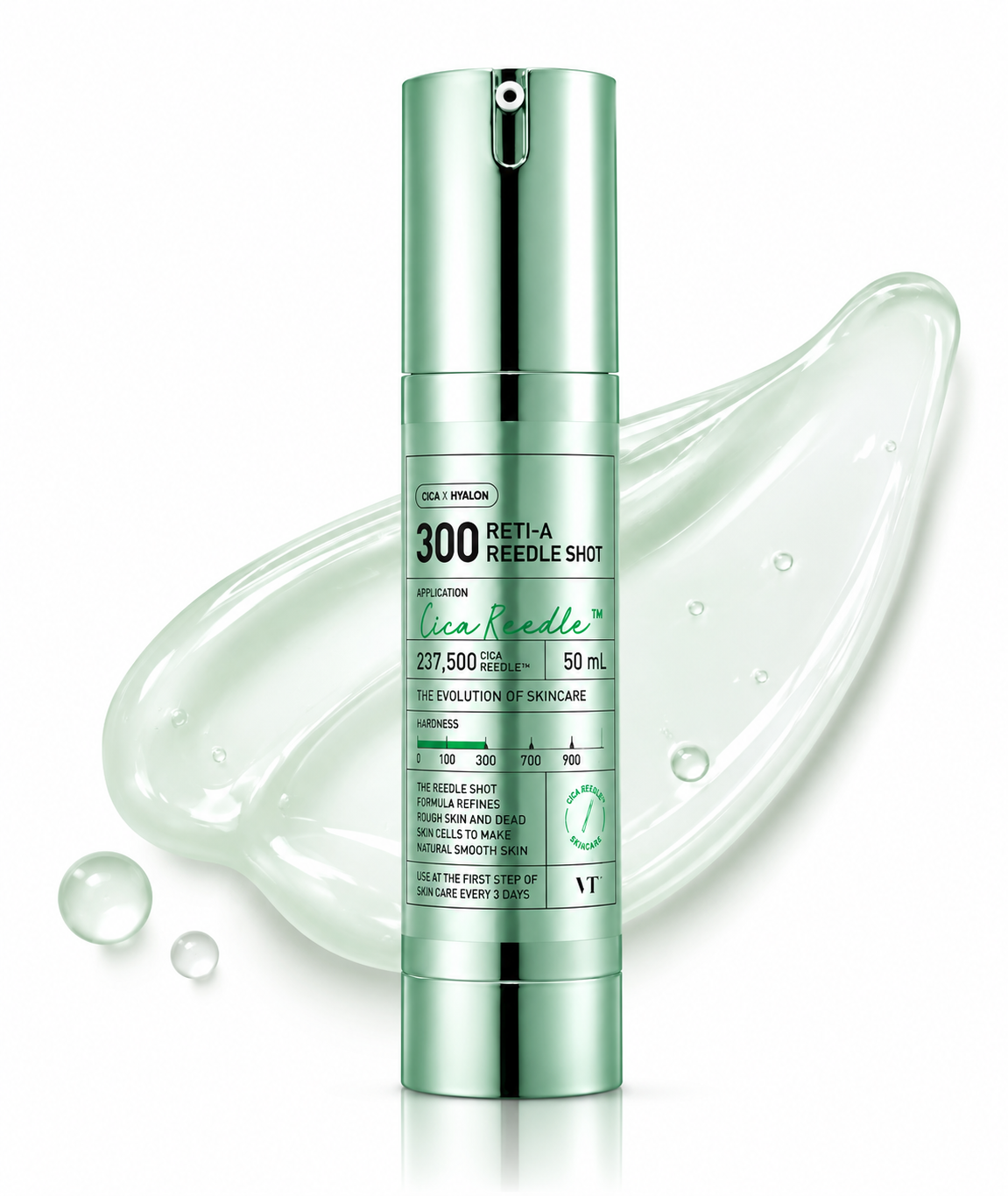 VT Cica Reedle™ 300 RETI-A Reedle Shot – 50 ml Vita-Light microcrystals, CICA, vitaminecomplexen en brightening actives 300hL