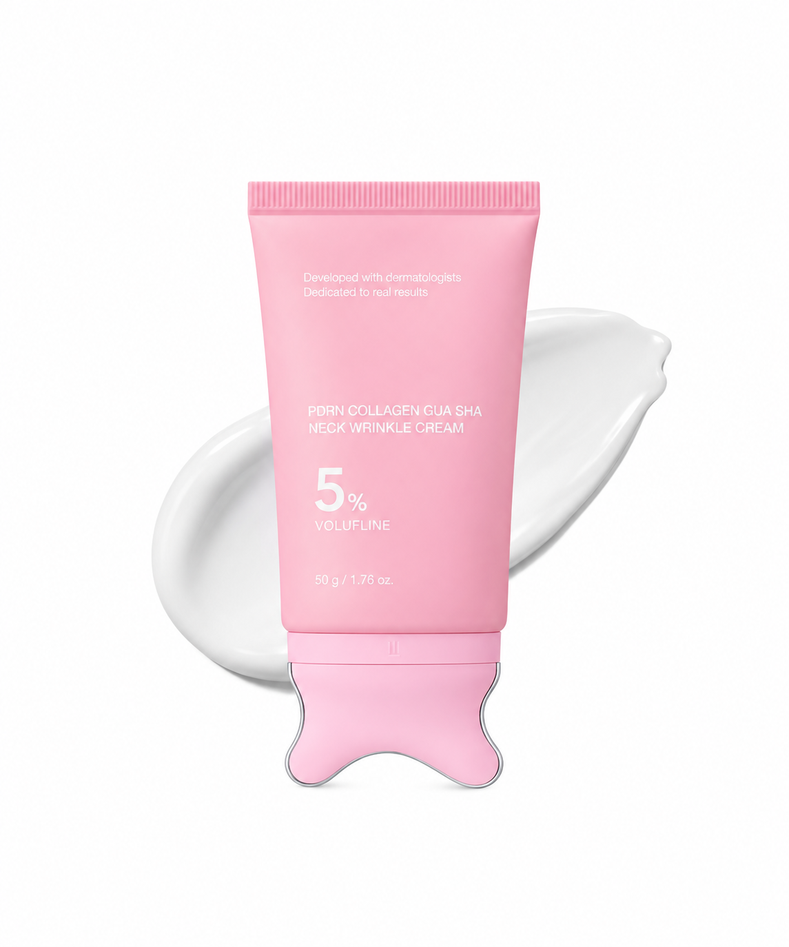 PDRN & Collageen Halscrème met geïntegreerde Gua Sha Tool (90 g)