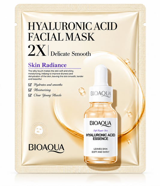 BIOAQUA Hyaluronic Acid Facial Mask – Skin Radiance 5 stuks