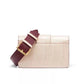 Alligator leather shoulderbag, Creme 'City'