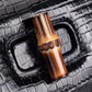 Crocodile leather Handbag, Bamboo black 'Baby'