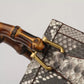 Snake leather Tote, Bamboo creme 'Onix'