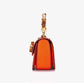Oistrich leather Handbag, Bamboo Orange 'Baby'