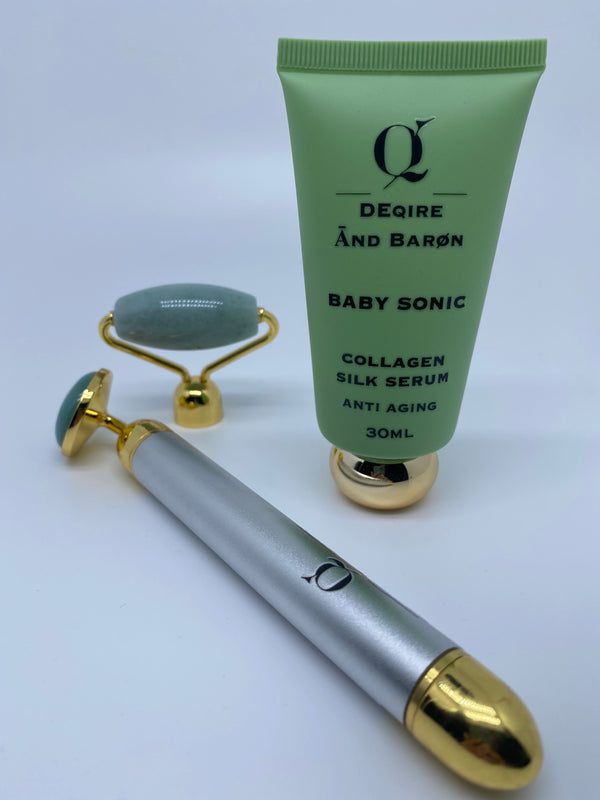 BABY SONIC Jade stone & BABY SONIC COLLAGEN SILK SERUM, Anti Aging 30 ml